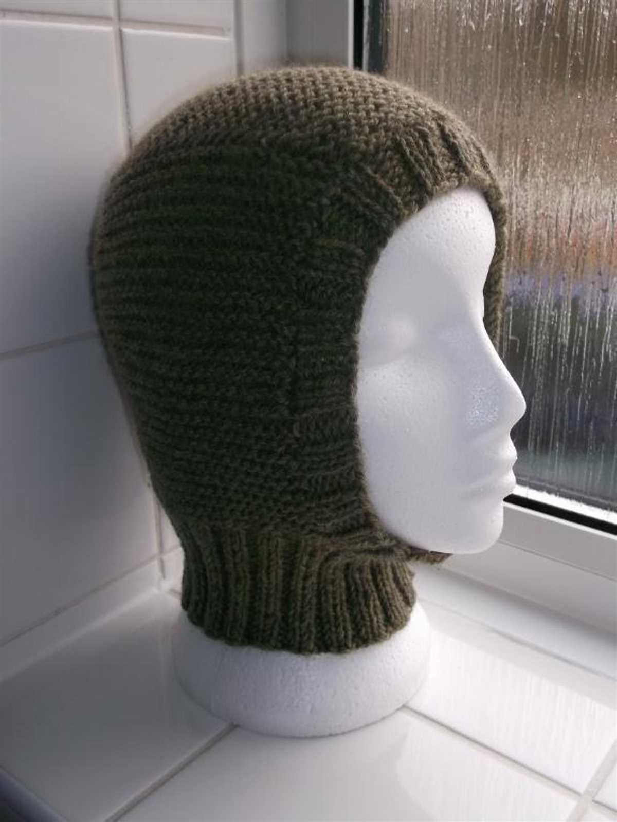 Free balaclava knitting pattern straight needles