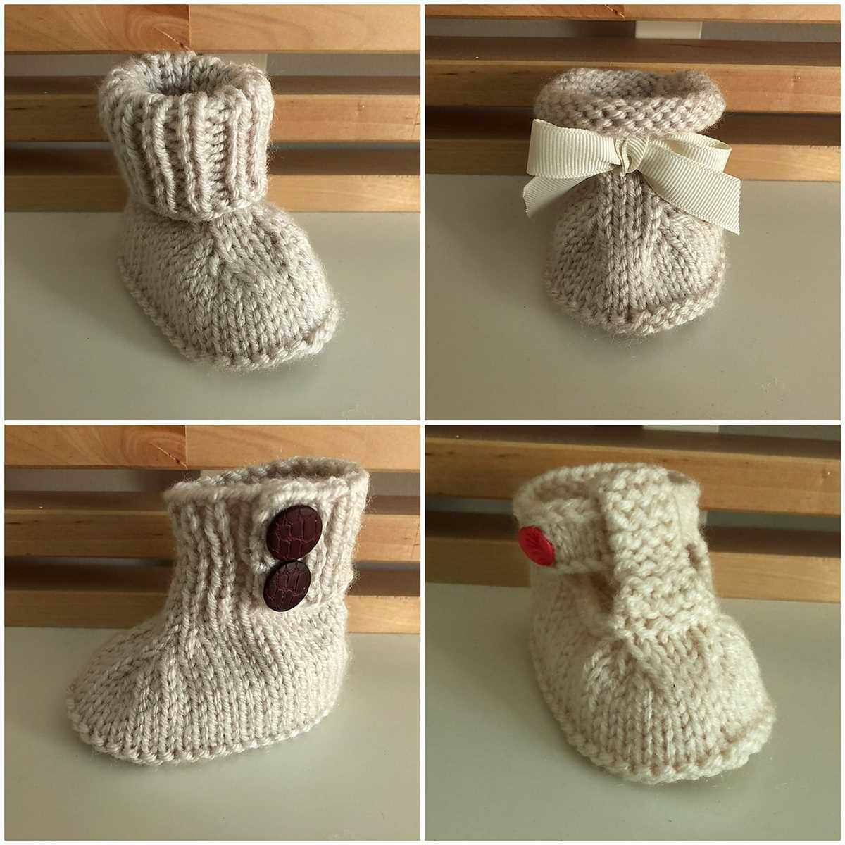 Free booties knitting pattern