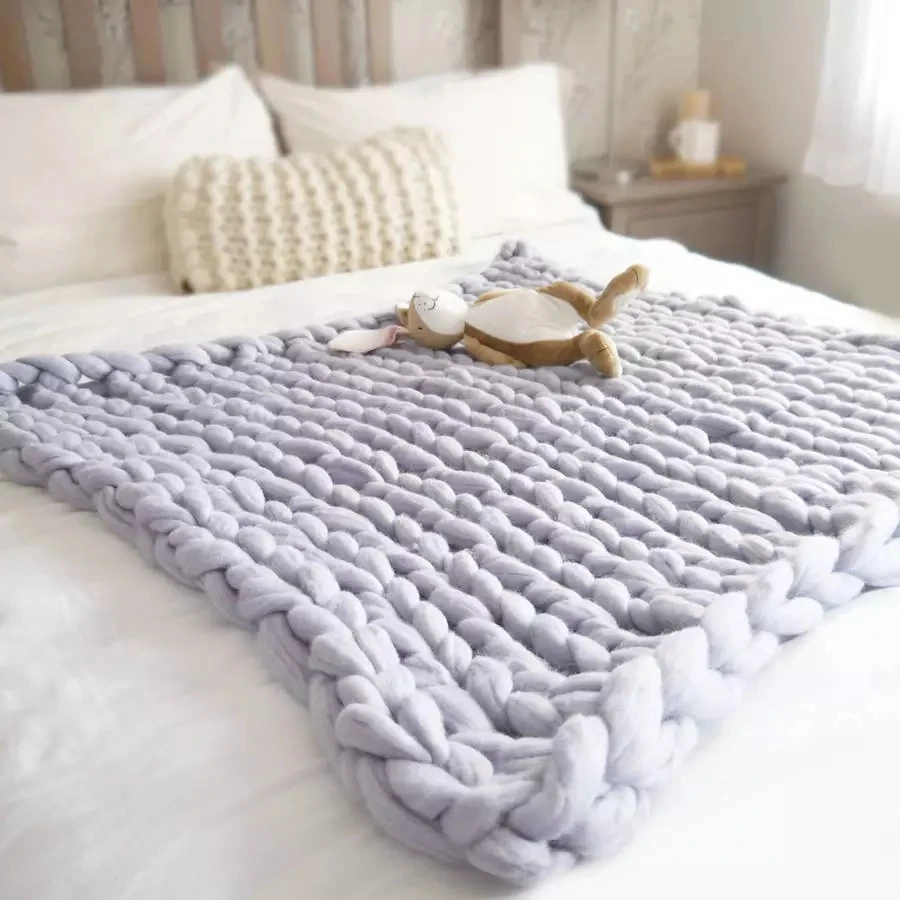 Free chunky knit baby blanket pattern