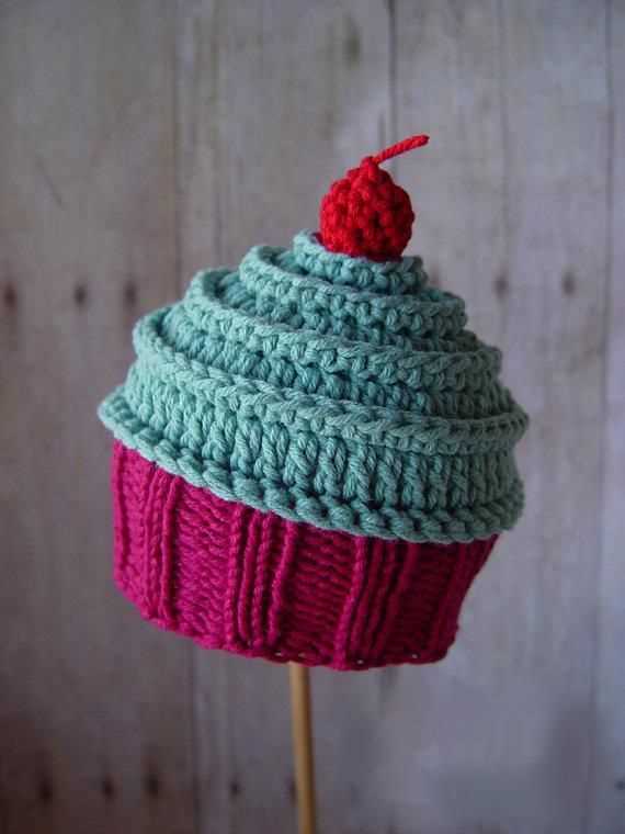 Free cupcake hat pattern knit