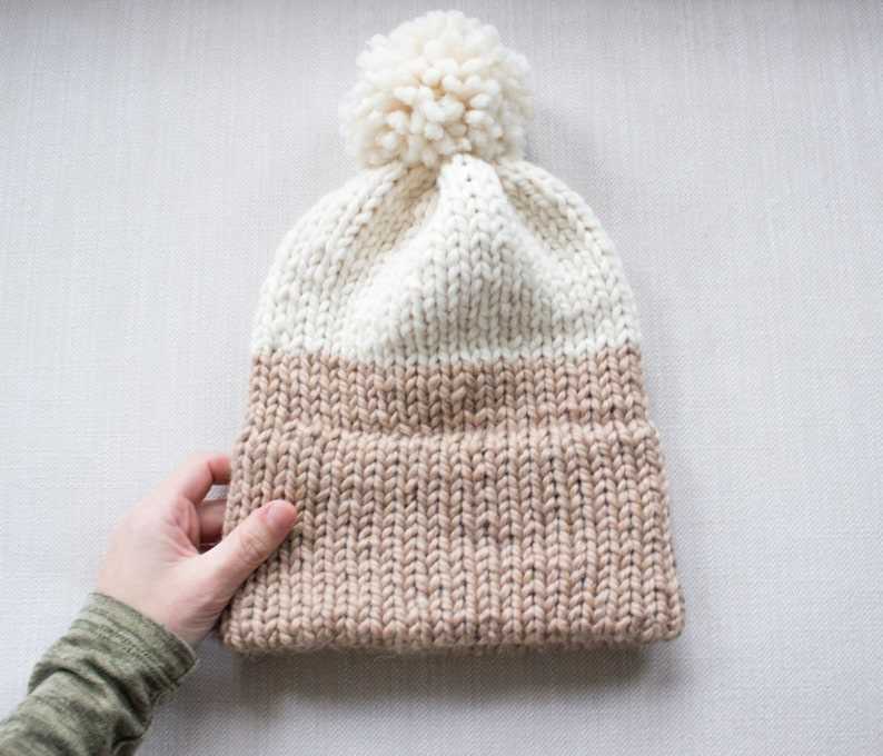 Free easy knit beanie hat pattern