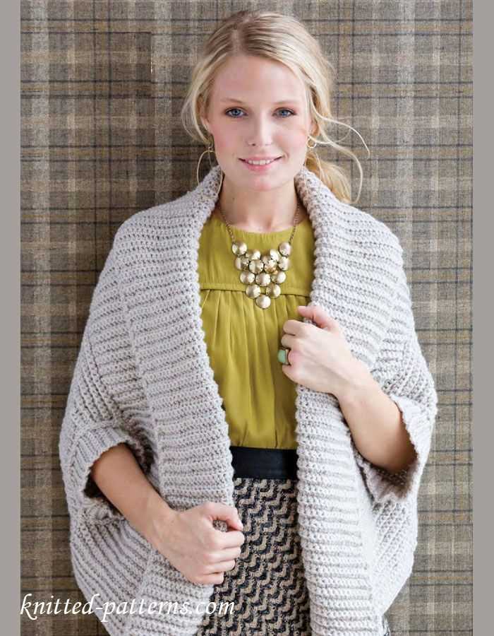 Free knit shrug pattern