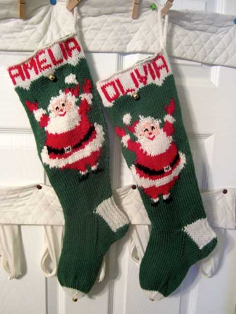 Free knitted christmas stocking patterns with name