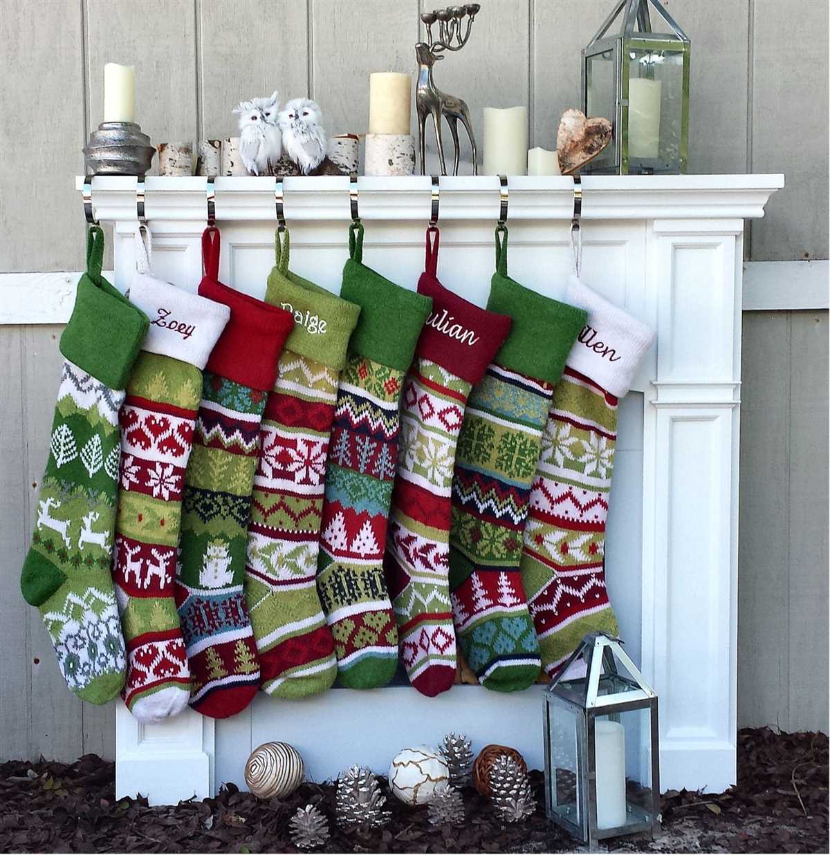 Free knitted christmas stocking patterns with name