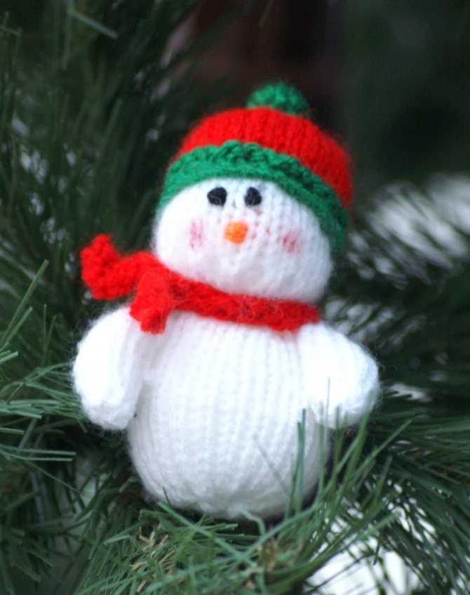 Free knitted snowman pattern to download