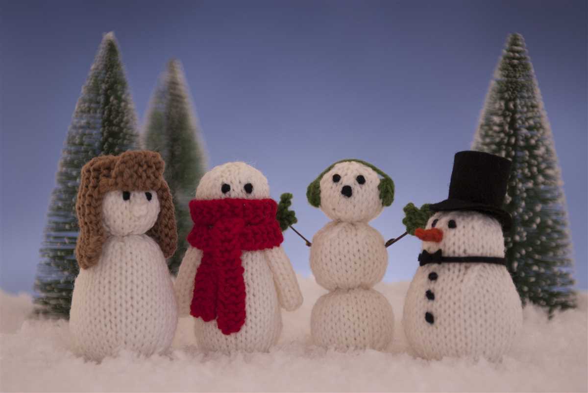 Free knitted snowman pattern to download