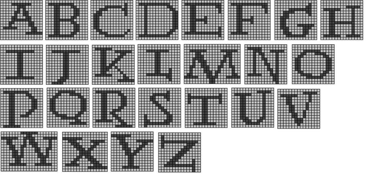 Free knitting pattern for alphabet letters