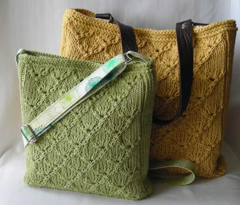 Free knitting patterns bags totes purses