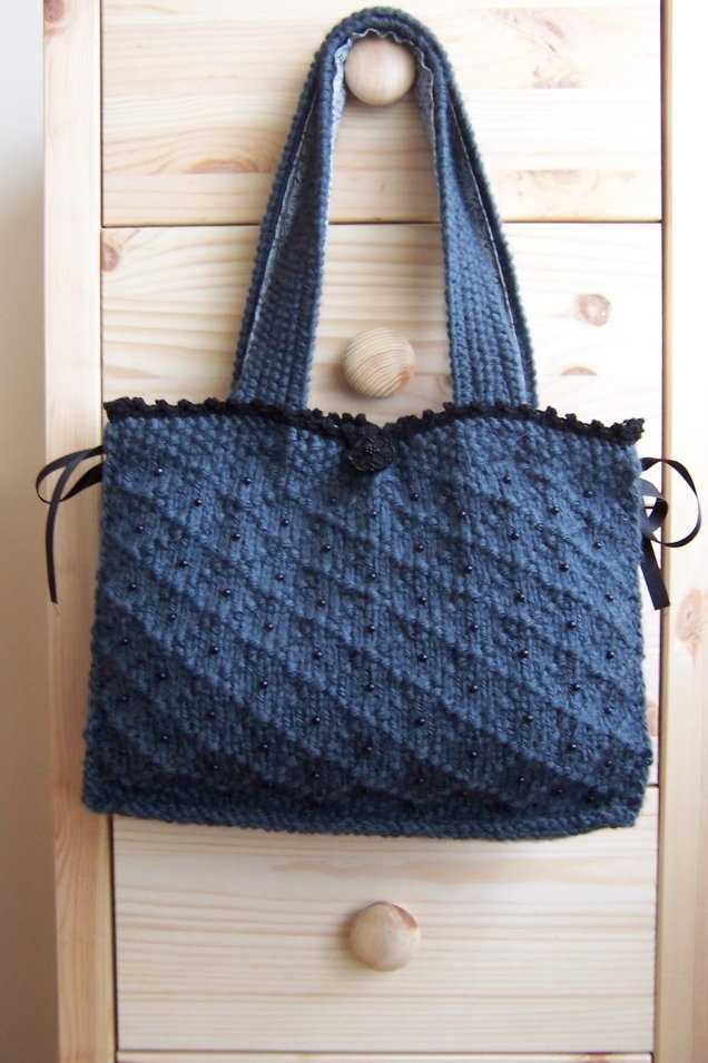 Free knitting patterns bags totes purses