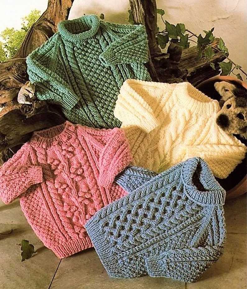 Free knitting patterns for childrens aran sweaters