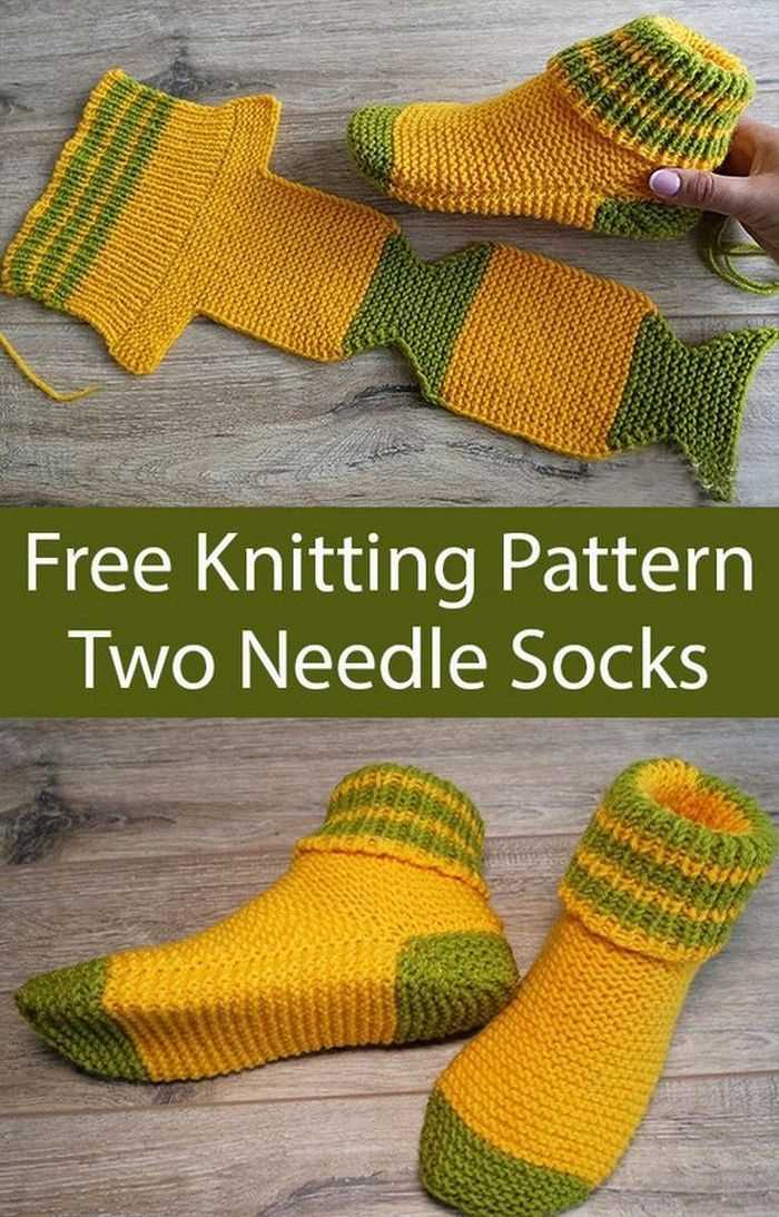 Free knitting patterns socks on two needles