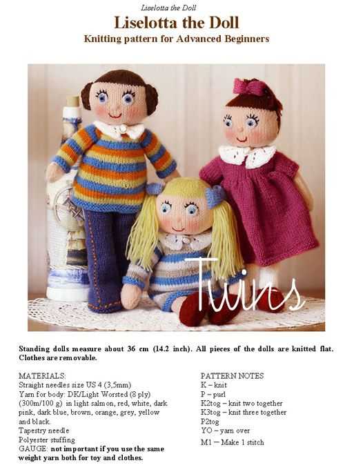 Free knitting patterns toys dolls