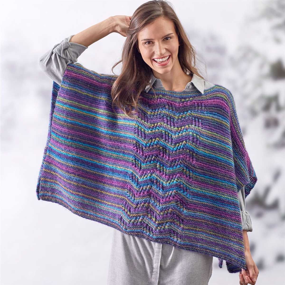 Free plus size poncho knitting patterns