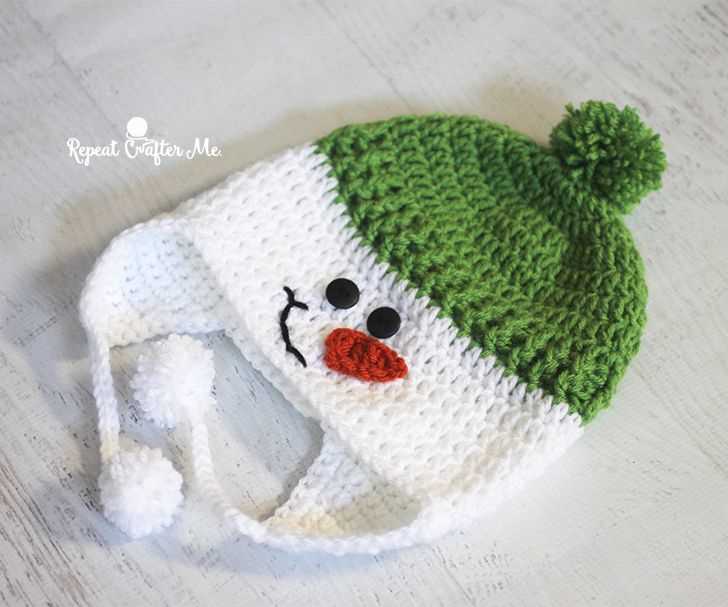 Free snowman hat knitting pattern