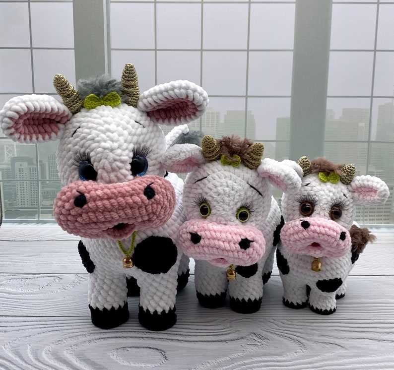 Free toy cow knitting pattern