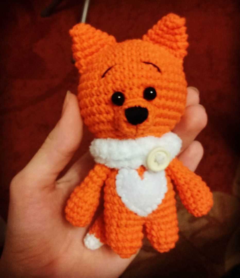 Free fox toy knitting pattern