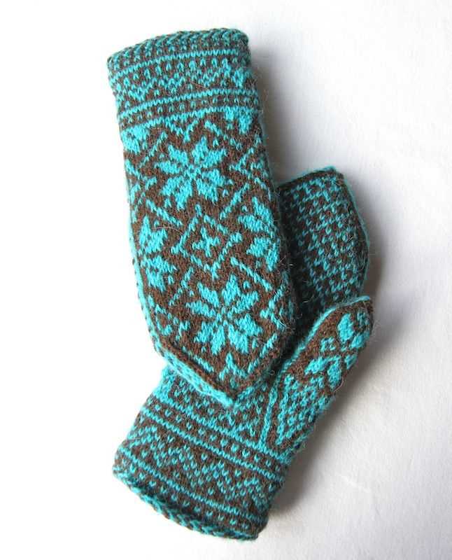 Free knit pattern for two needle mittens