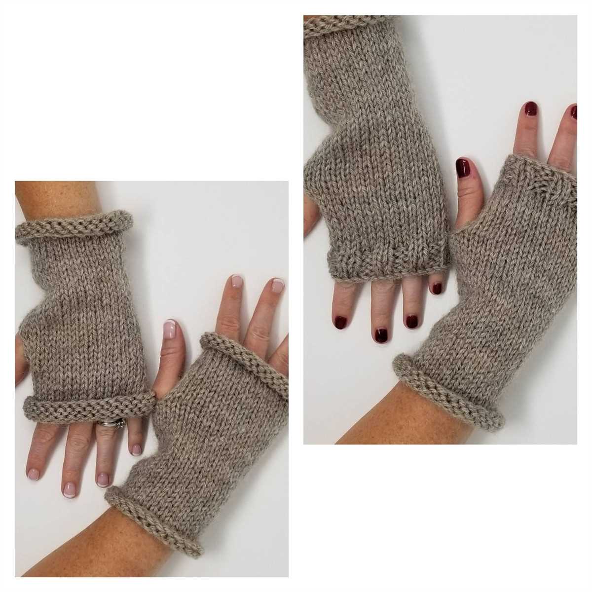 Free knit wrist warmer pattern