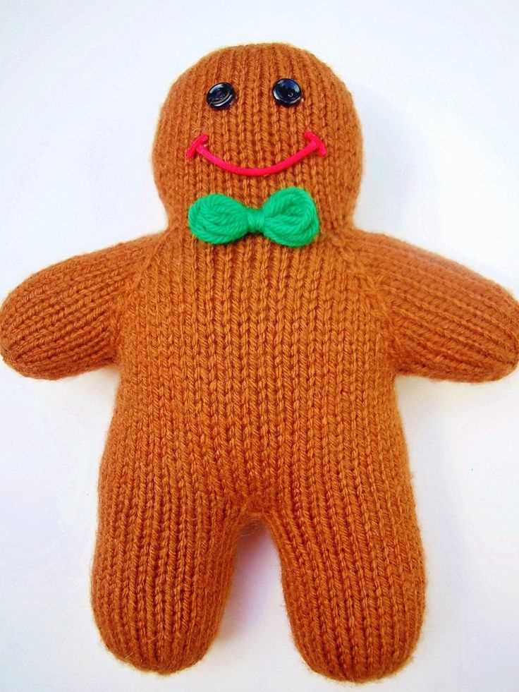 Free knitted gingerbread man pattern