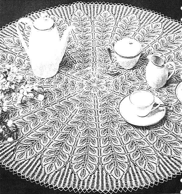 Free knitted lace tablecloth patterns