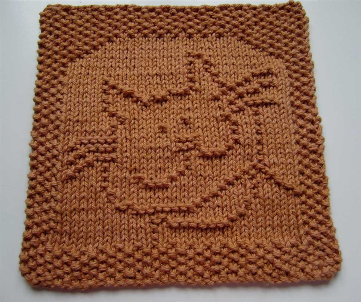 Free knitted pumpkin dishcloth patterns