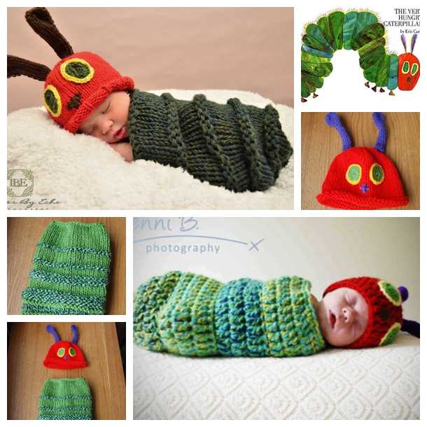 Free knitting pattern baby cocoon and hat