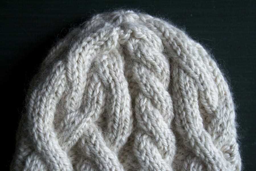 Free knitting pattern for cable hat