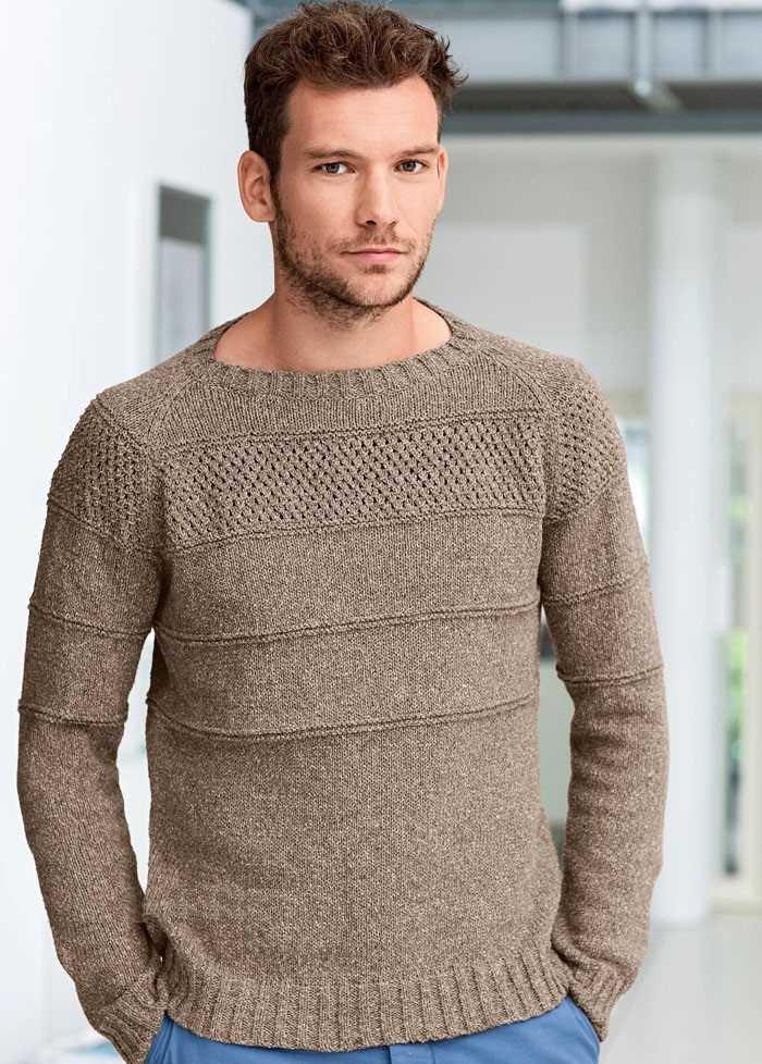 Free knitting pattern for men's raglan sweater