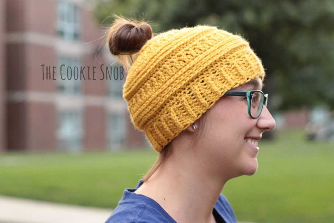 Free knitting pattern for ponytail hat