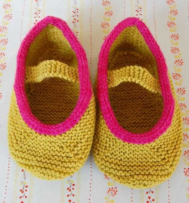 Free knitting patterns for childrens slippers