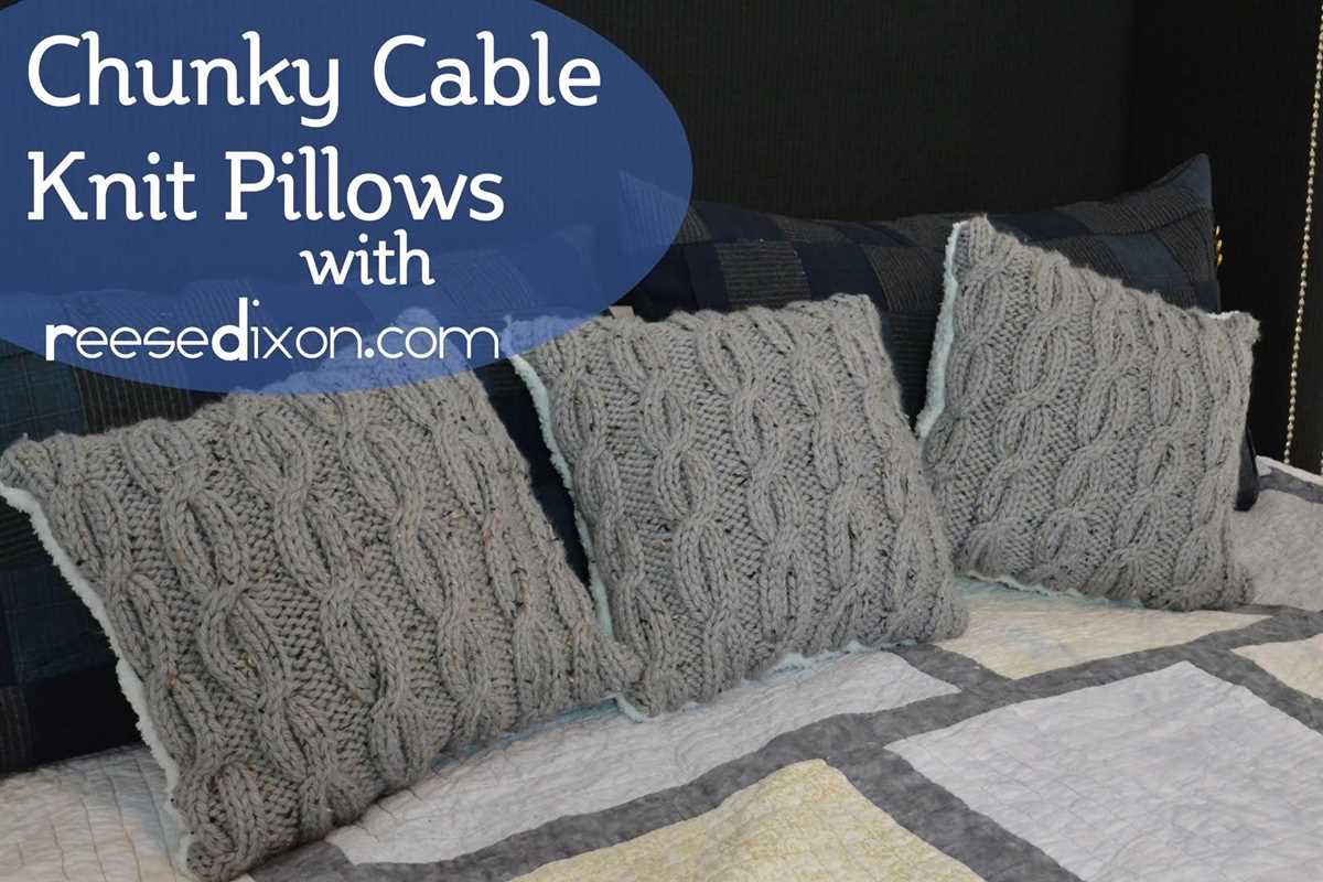 Free knitting patterns for cushions in cable knit