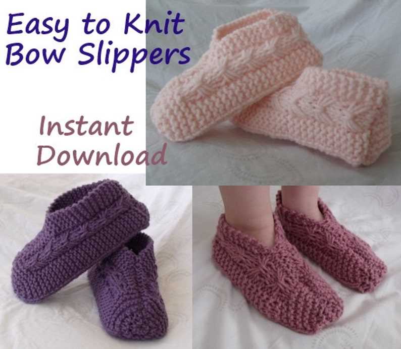 Free pattern knitted slippers