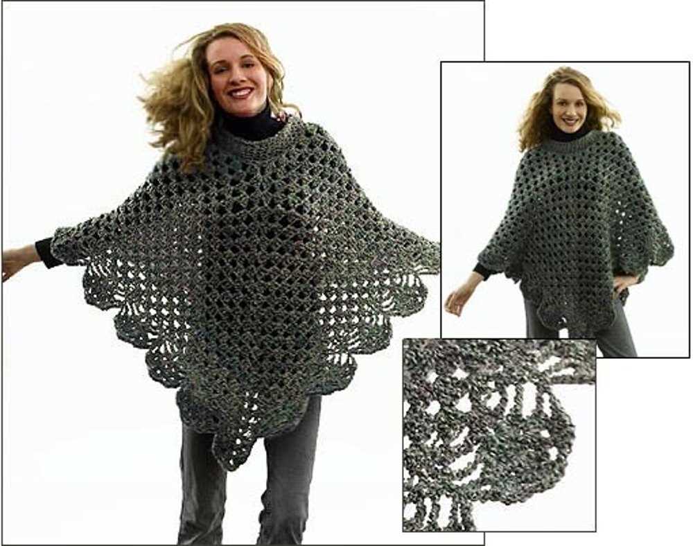 Free plus size poncho knitting patterns