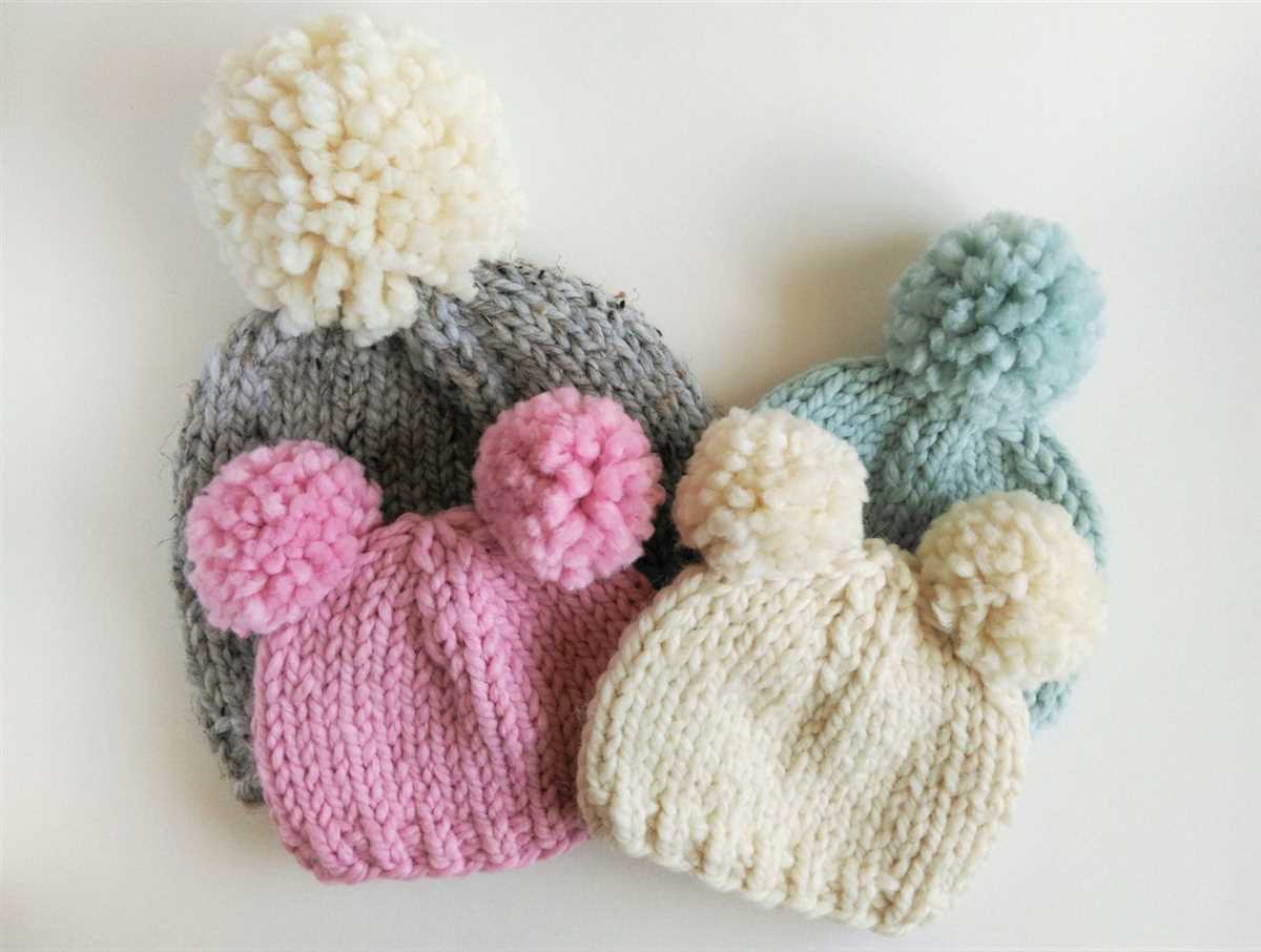 Free pom pom hat knitting pattern