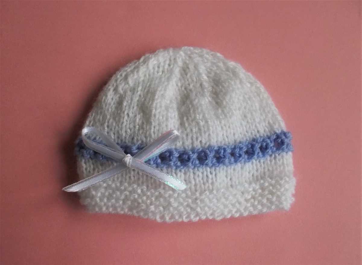 Free preemie baby hospital hat knitting pattern straight needles