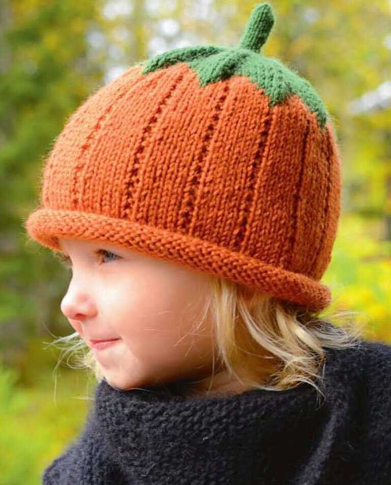 Free pumpkin hat knitting pattern