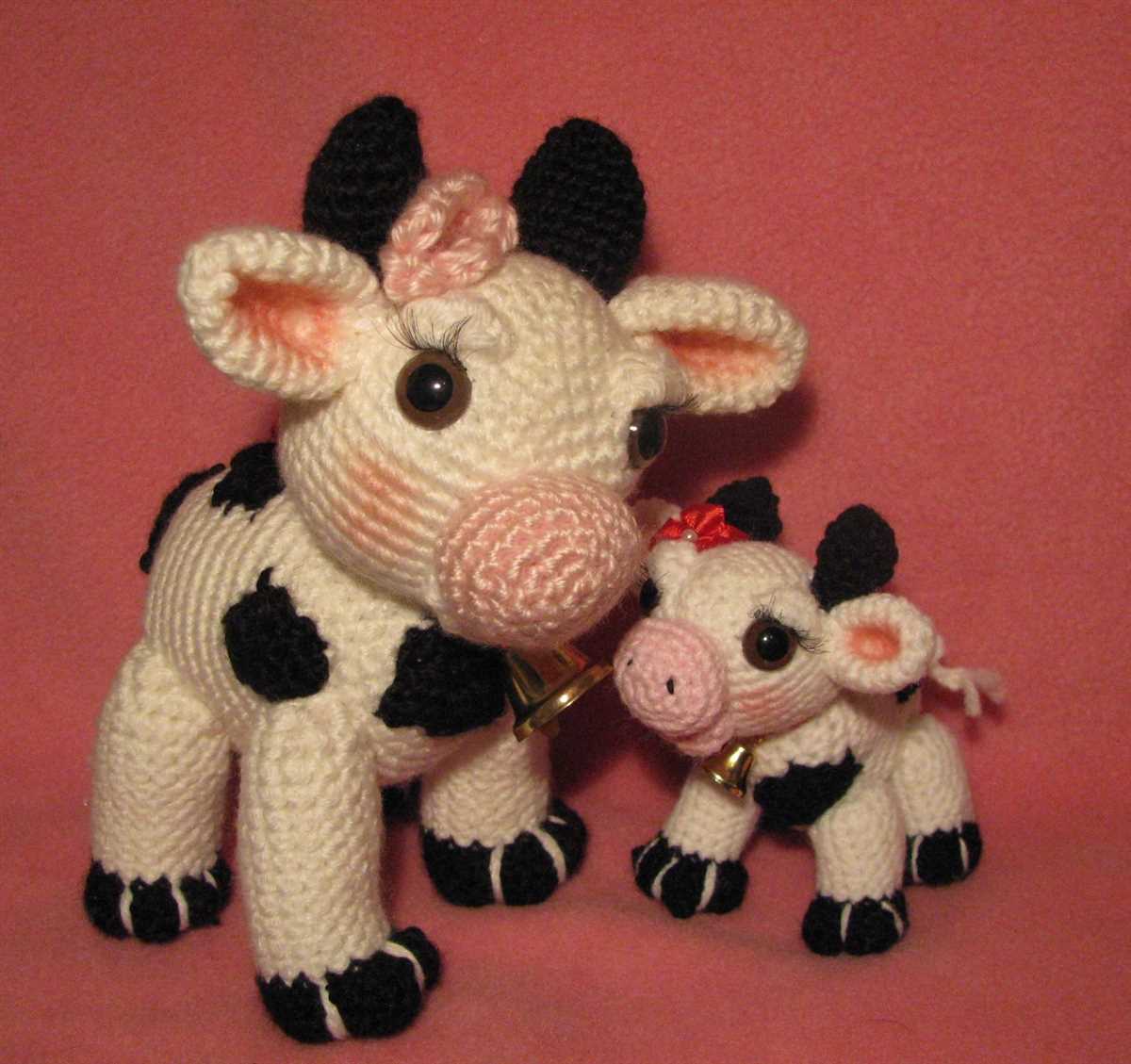 Free toy cow knitting pattern