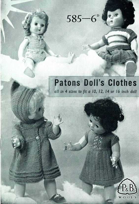 Free vintage doll knitting patterns