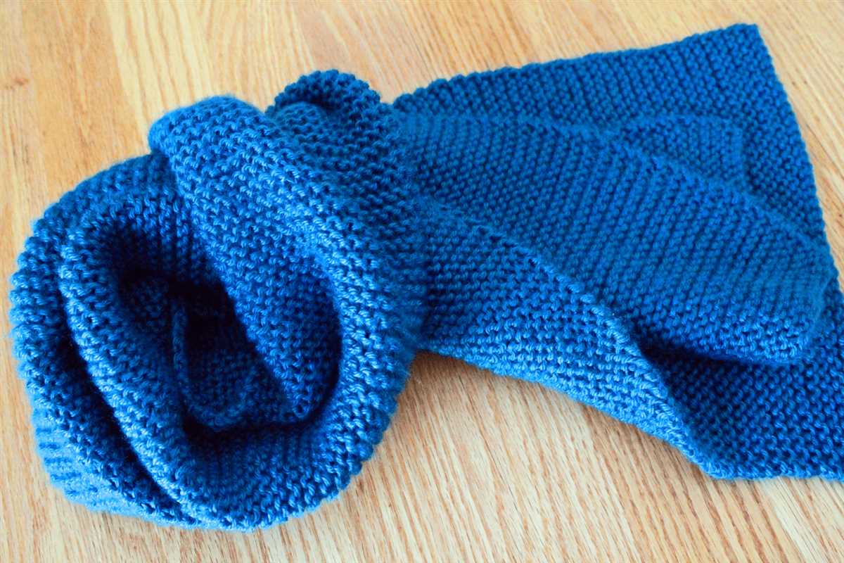 Garter stitch scarf knitting pattern