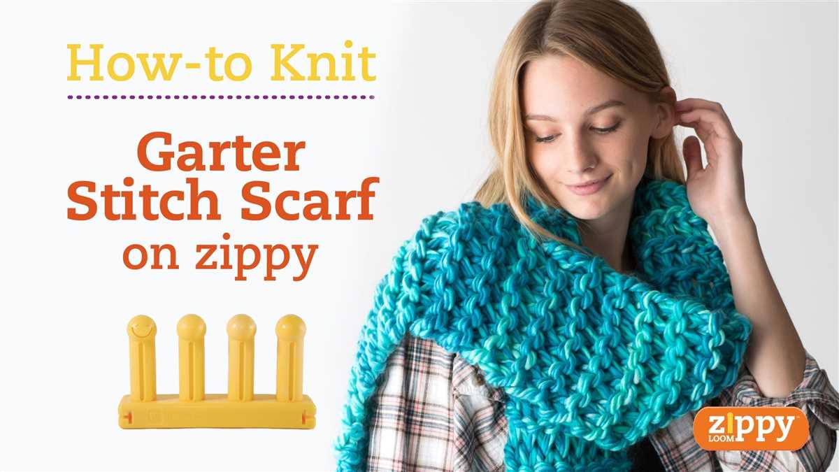 Garter stitch scarf knitting pattern