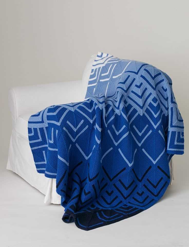 Geometric blanket knitting pattern