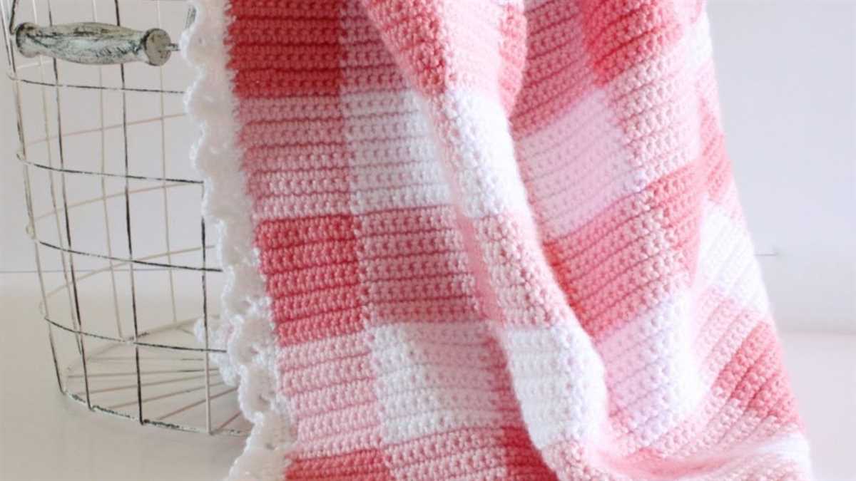 Gingham blanket knitting pattern