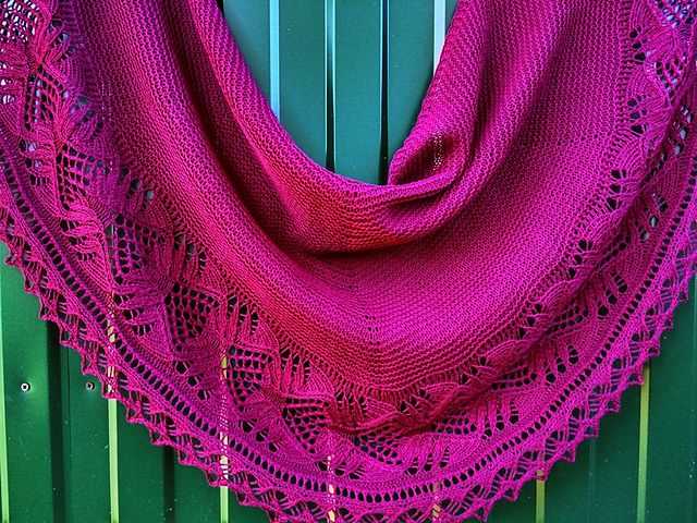 Half circle shawl knit pattern