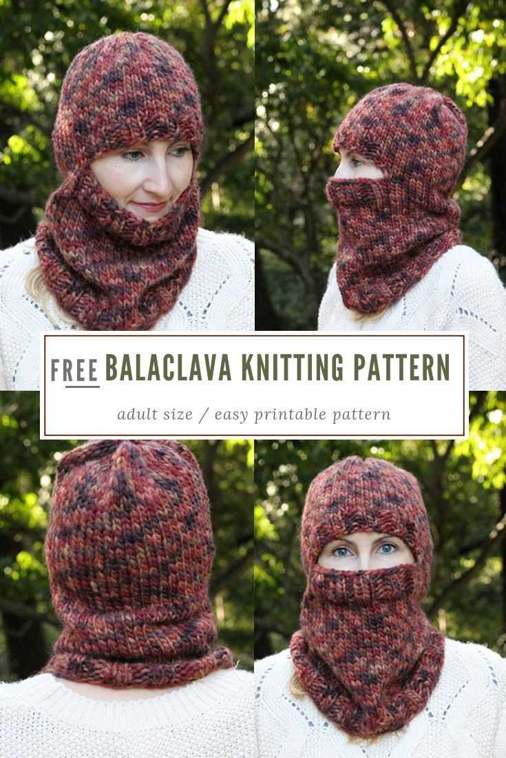 Hand knit balaclava pattern