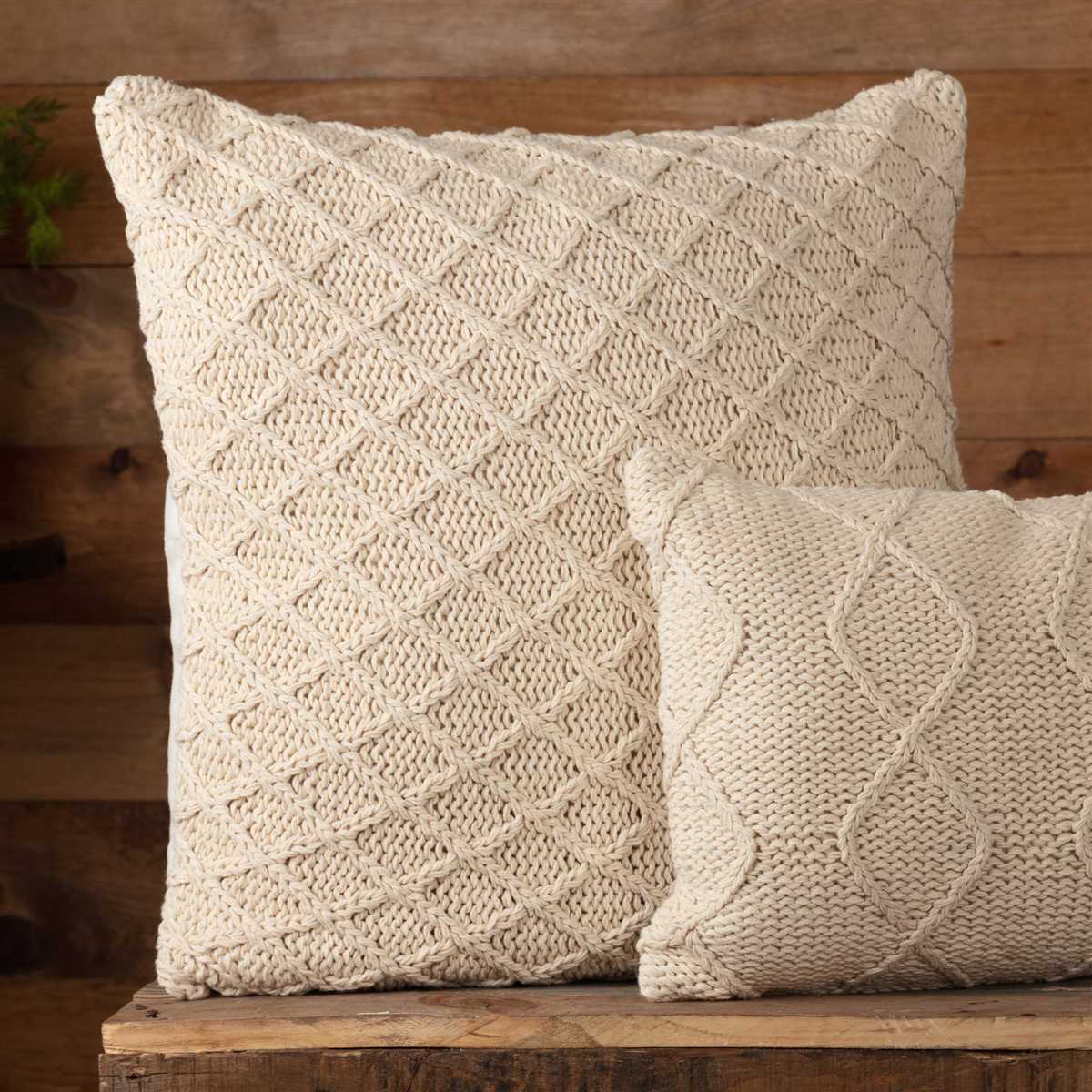 Hand knitted pillow patterns