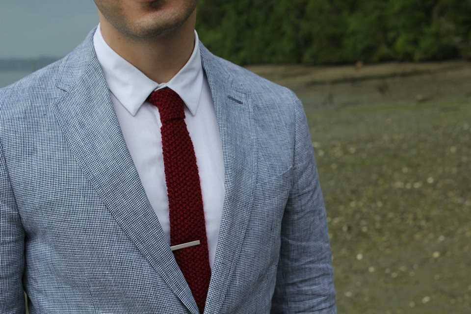 Hand knit tie pattern