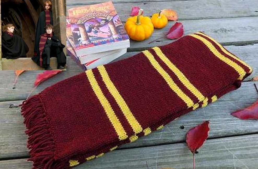 Harry potter scarf bookmark knitting pattern