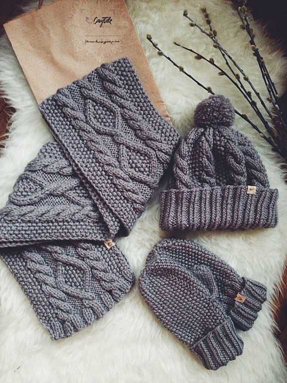 Hat scarf and mittens knitting pattern