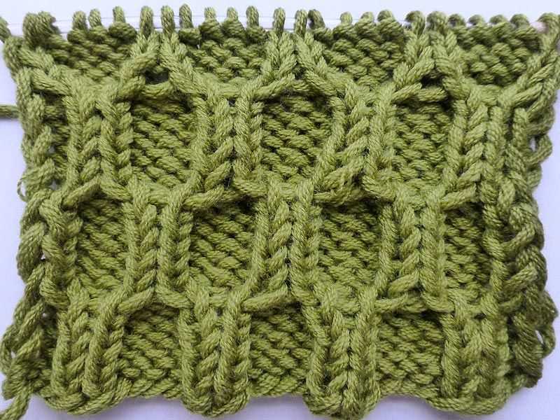 Honeycomb cable knitting pattern