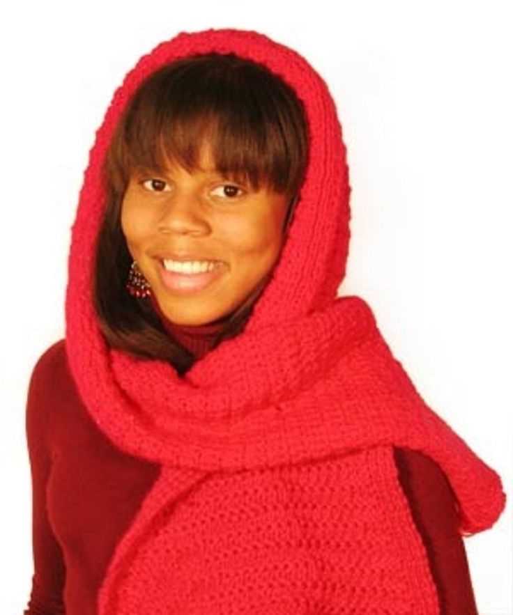 Hood and scarf knitting pattern